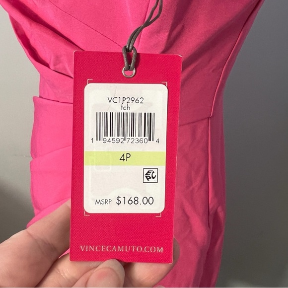 Vince Camuto Women's Sleeveless Halter Dress Barbie Pink - Picture 7 of 10